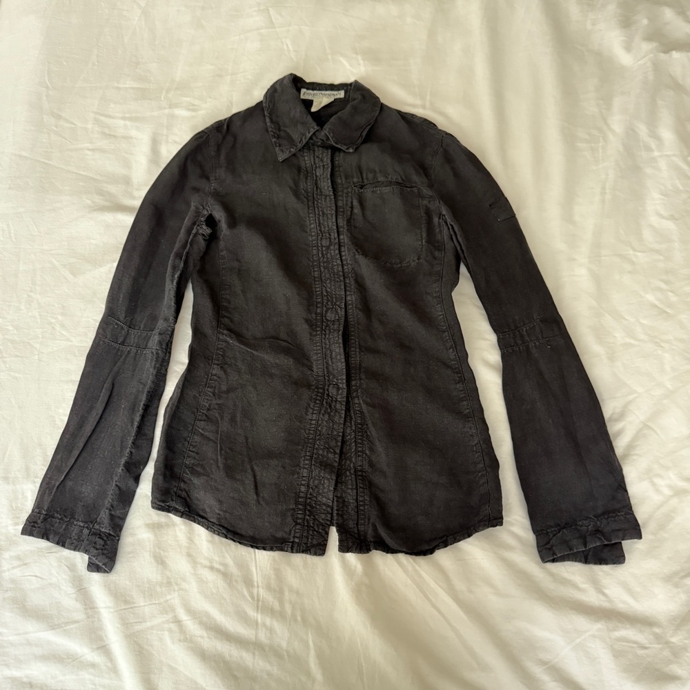Armani Vintage Cargo Linen Button Down